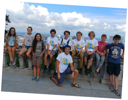 Teen Treks New York City to Montreal trek bicycling group picture
